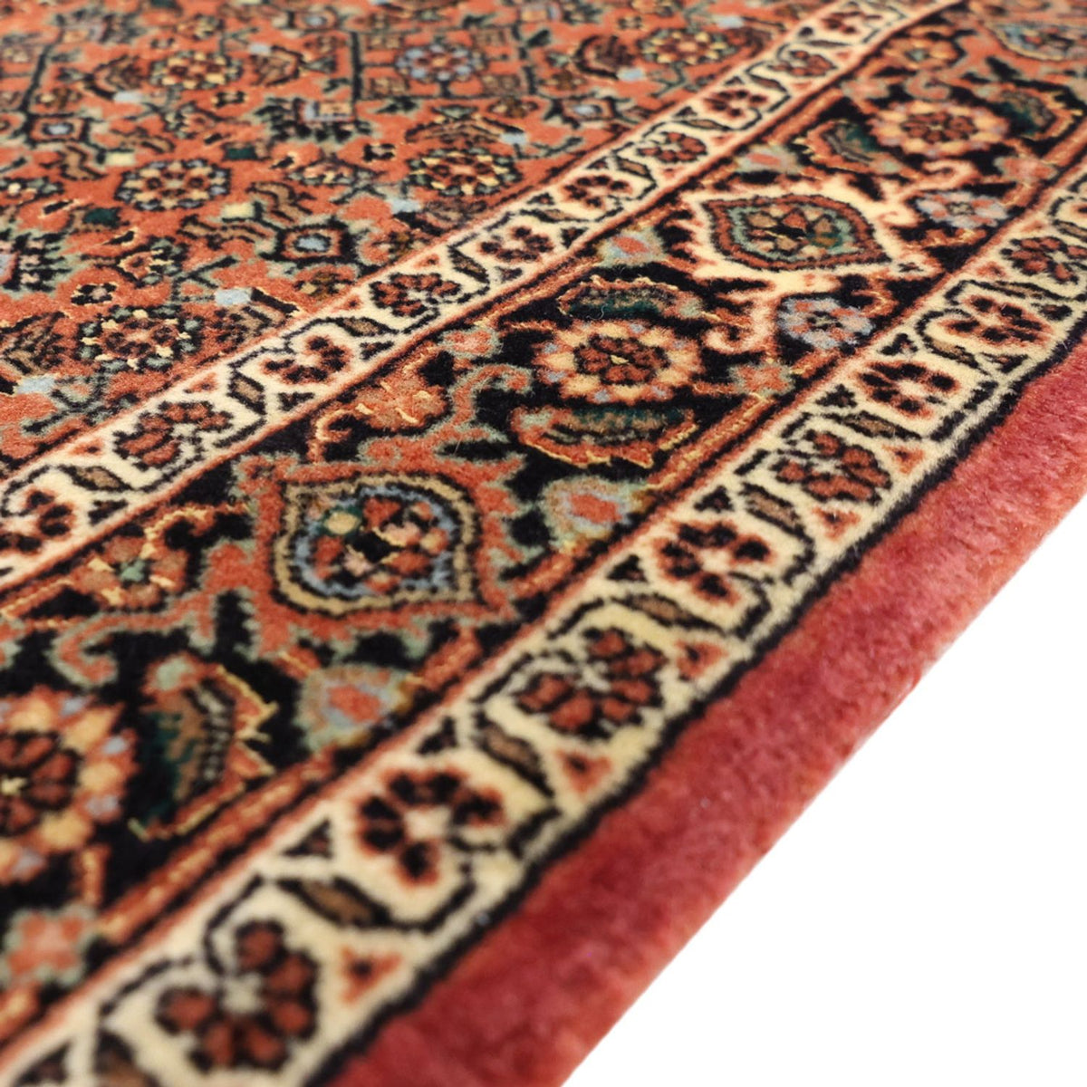 Alfombra persa - Bidjar - Real - 152 x 89 cm - beige oscuro