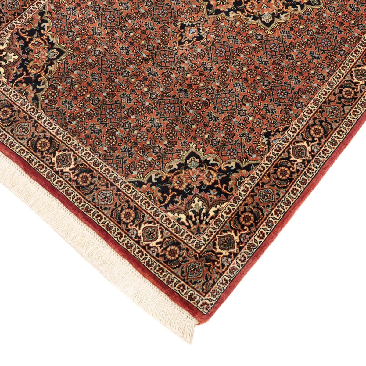 Alfombra persa - Bidjar - Real - 152 x 89 cm - beige oscuro