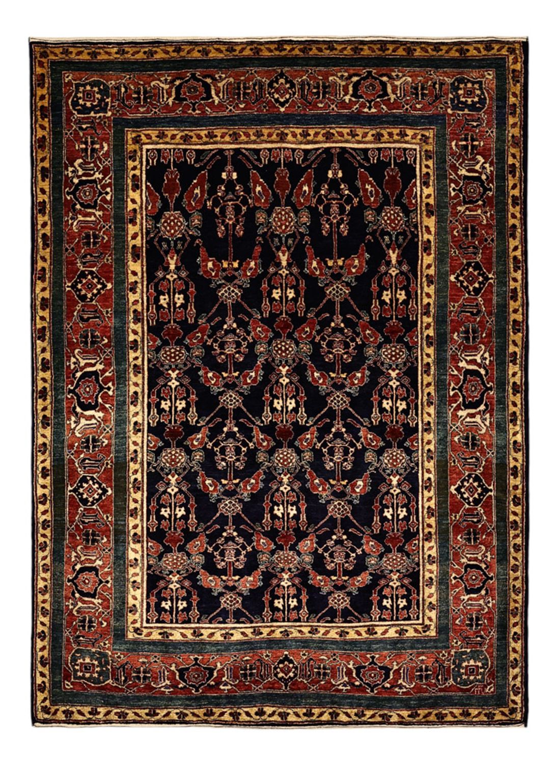 Alfombra persa - Nómada - 235 x 174 cm - azul oscuro
