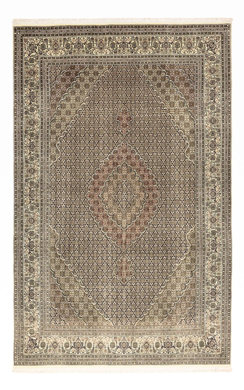 Alfombra Persa - Tabriz - Real - Real - 309 x 199 cm - plata