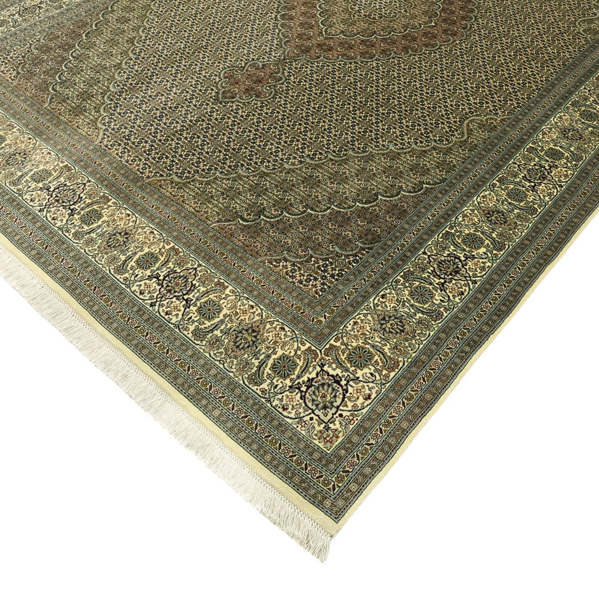 Alfombra Persa - Tabriz - Real - Real - 309 x 199 cm - plata