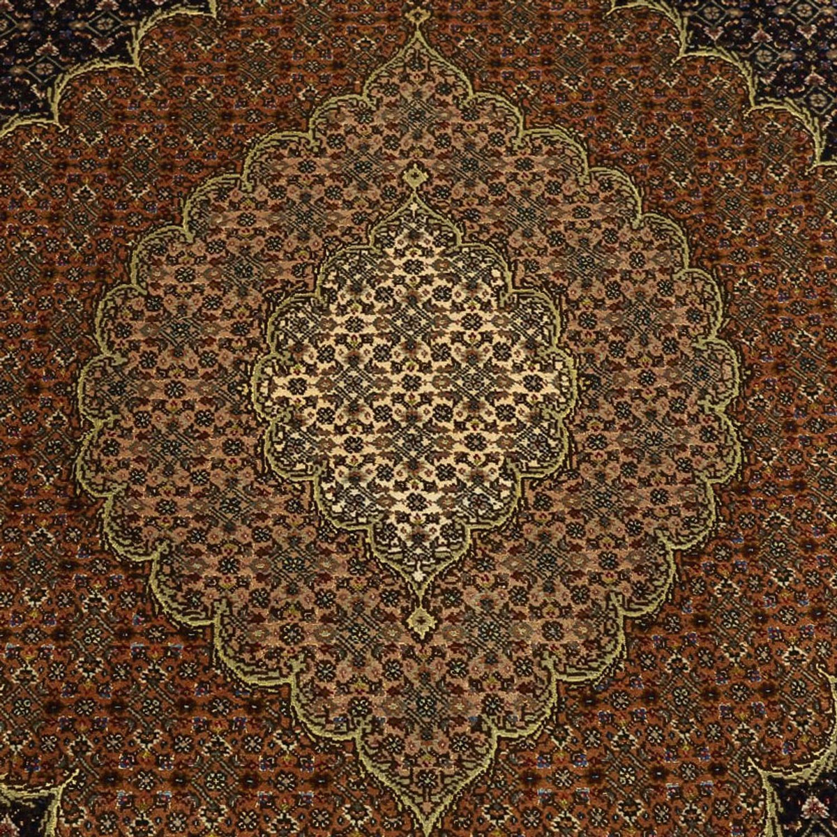 Alfombra Persa - Tabriz - Real - Real - 309 x 199 cm - beige oscuro