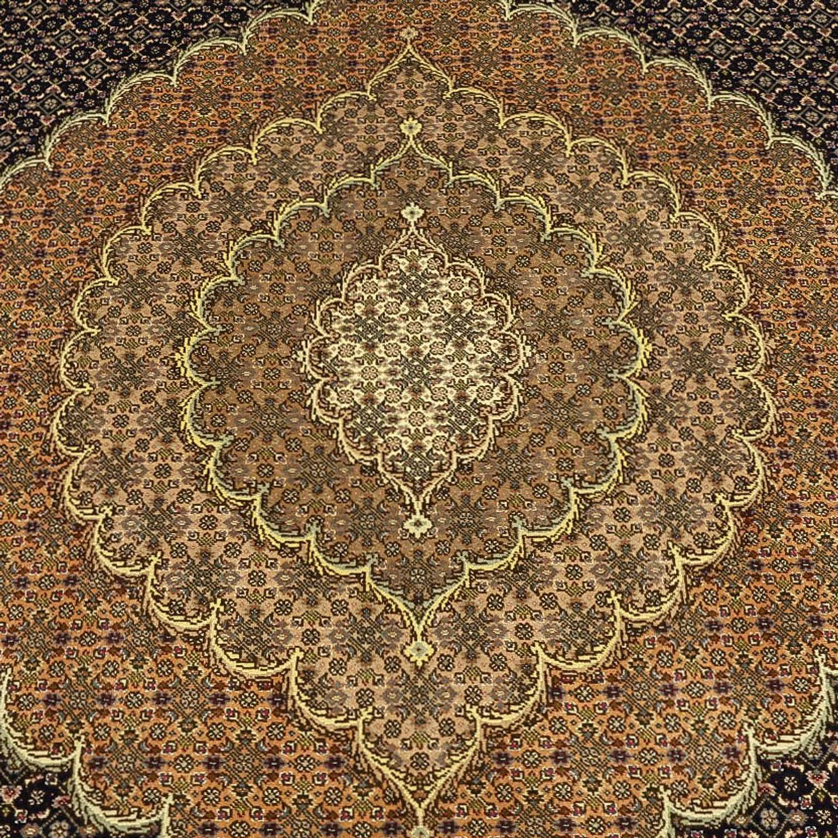 Alfombra Persa - Tabriz - Real - Real - 350 x 249 cm - marrón oscuro