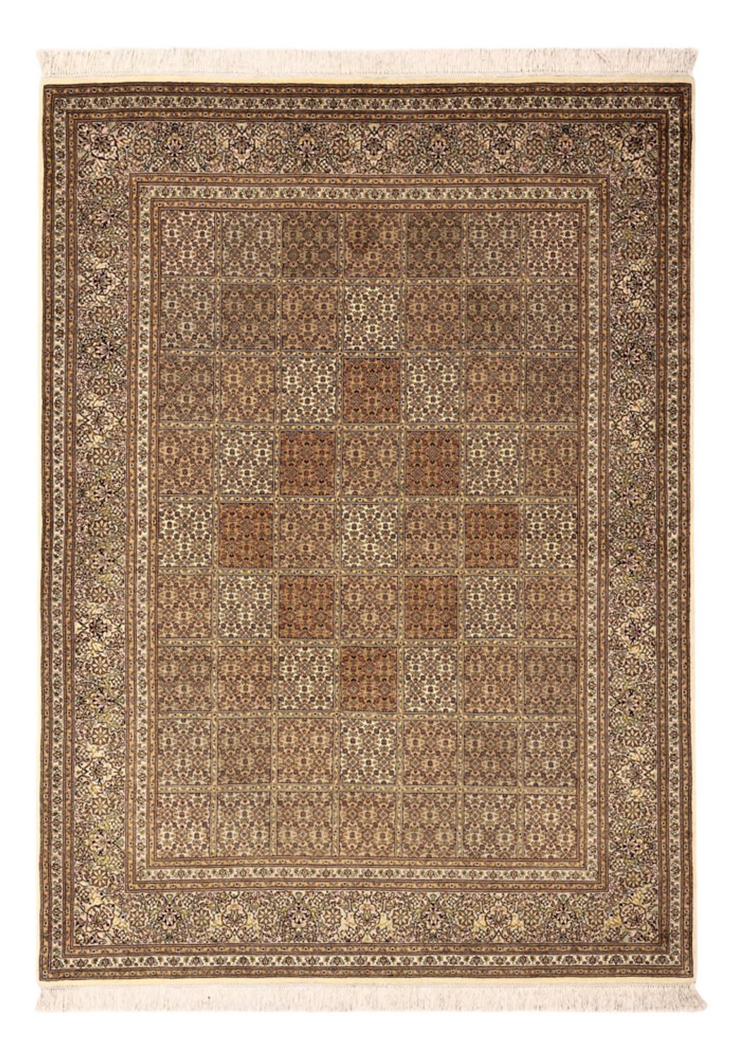 Alfombra Persa - Tabriz - Real - Real - 207 x 151 cm - beige oscuro