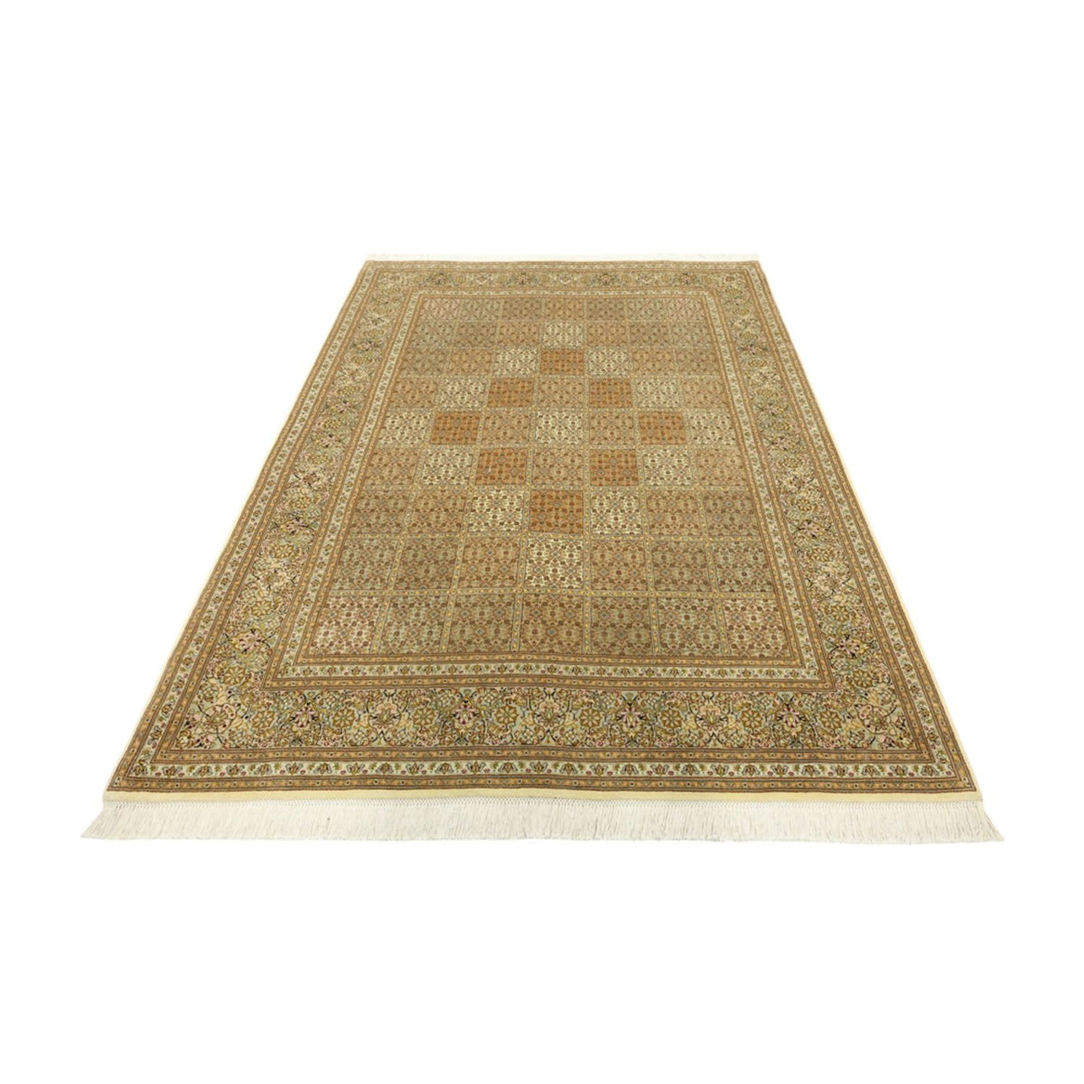 Alfombra Persa - Tabriz - Real - Real - 207 x 151 cm - beige oscuro