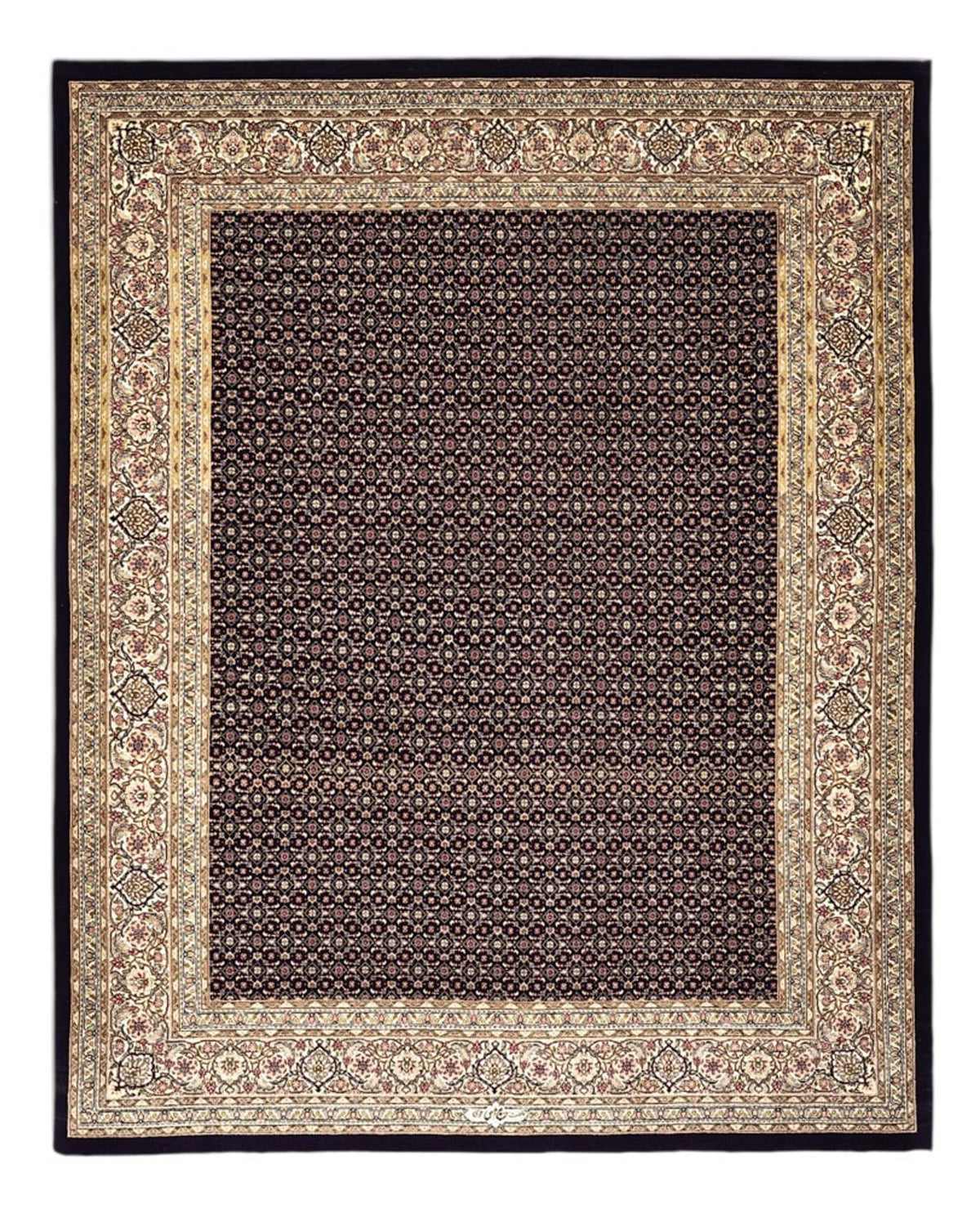 Alfombra Persa - Tabriz - Real - Real - 194 x 153 cm - beige oscuro