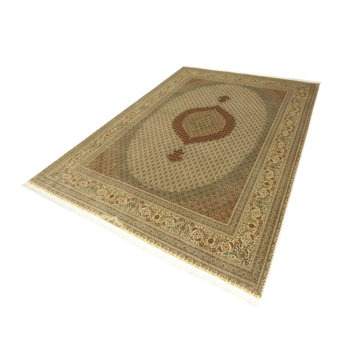 Alfombra Persa - Tabriz - Real - Real - 357 x 248 cm - beige claro
