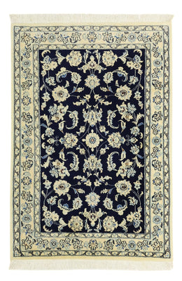Alfombra Persa - Nain - Real - Real - 114 x 78 cm - azul oscuro