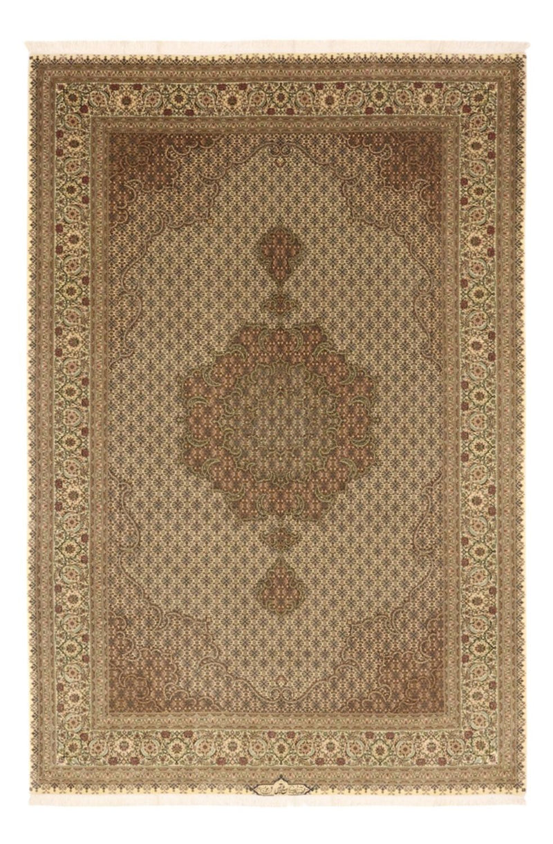 Alfombra Persa - Tabriz - Real - Real - 303 x 203 cm - beige oscuro