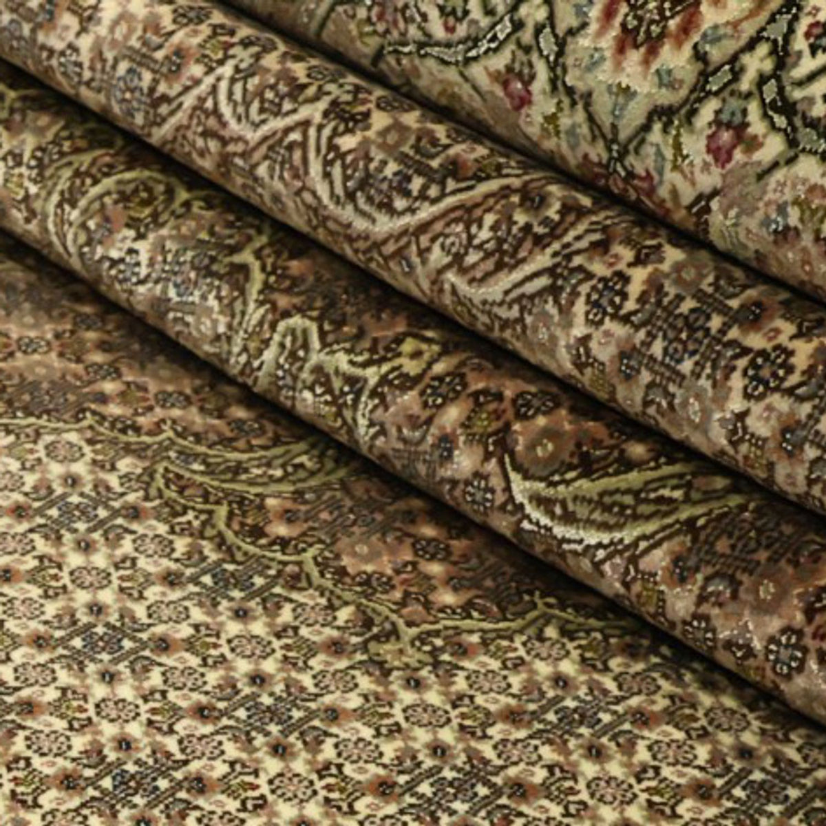 Alfombra Persa - Tabriz - Real - Real - 303 x 203 cm - beige oscuro