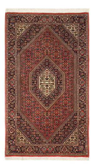 Alfombra persa - Bidjar - 154 x 89 cm - rojo oscuro