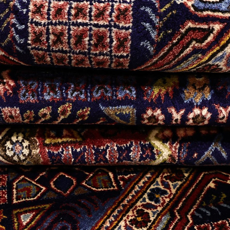 Alfombra persa - Keshan - 215 x 140 cm - azul oscuro