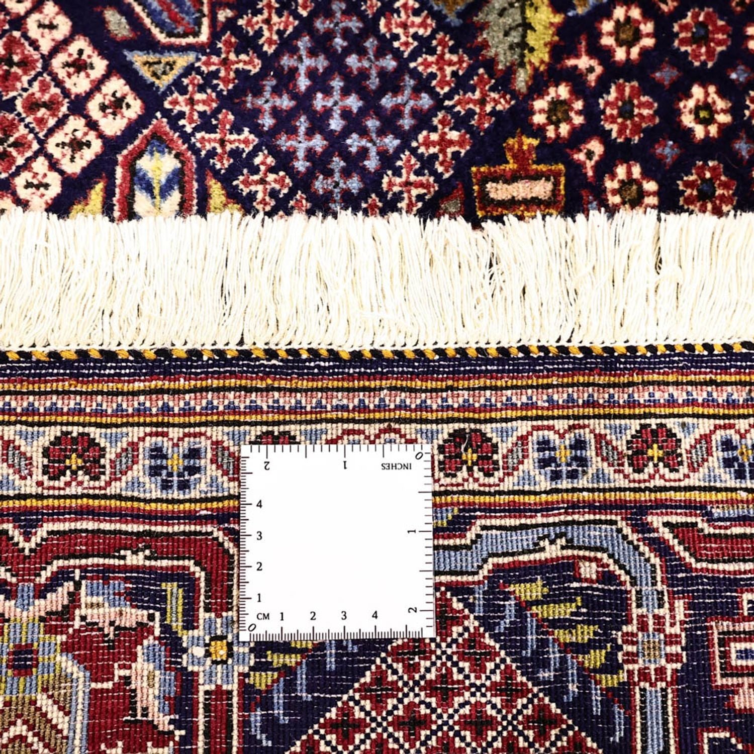 Alfombra persa - Keshan - 215 x 140 cm - azul oscuro