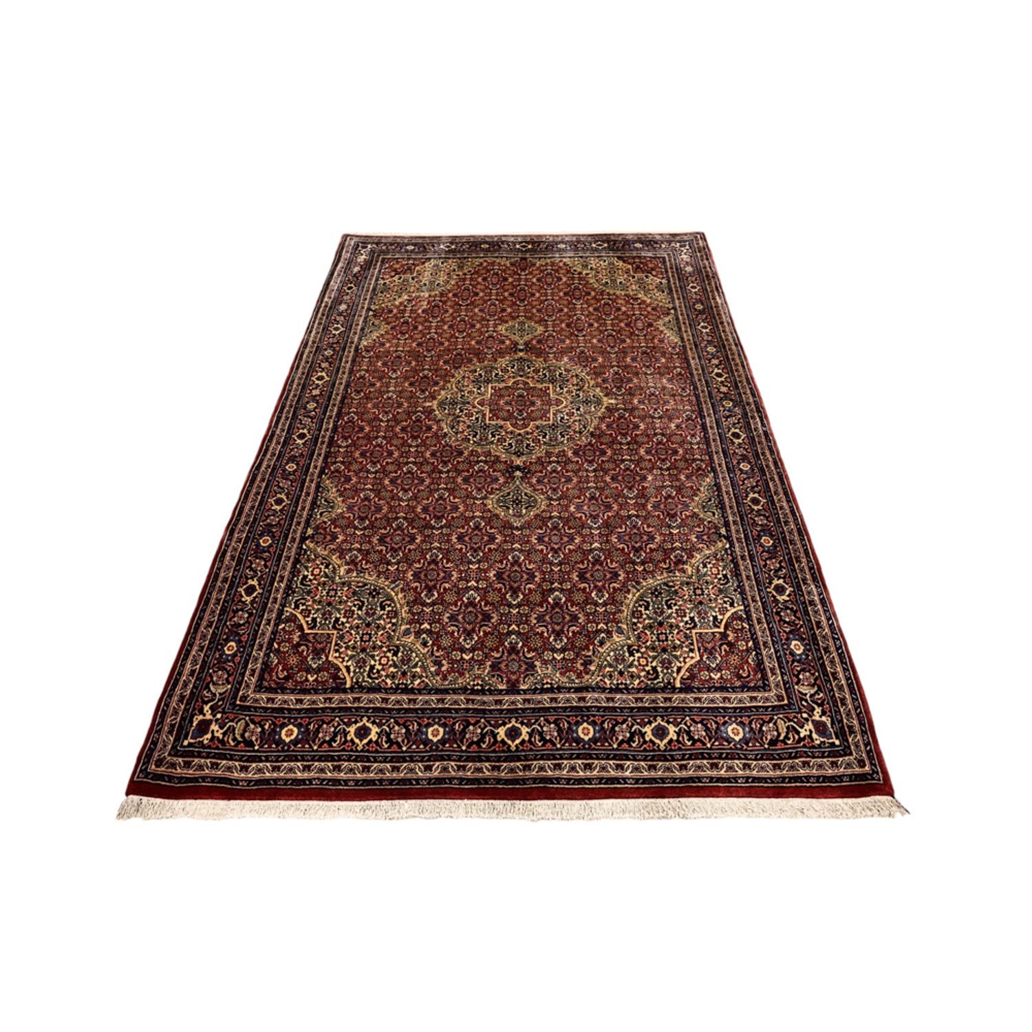 Alfombra persa - Bidjar - 216 x 144 cm - rojo oscuro