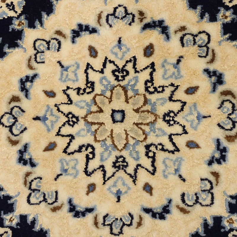 Alfombra Persa - Nain - Real - Real - 114 x 78 cm - azul oscuro