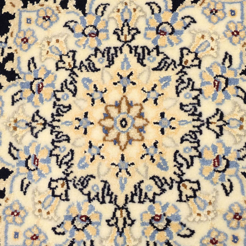 Alfombra Persa - Nain - Real - Real - 136 x 86 cm - azul oscuro