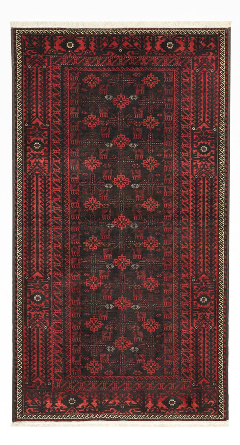 Alfombra Belutsch - 190 x 107 cm - rojo oscuro