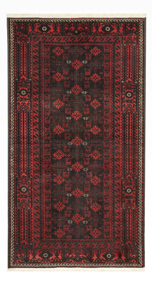 Alfombra Belutsch - 190 x 107 cm - rojo oscuro