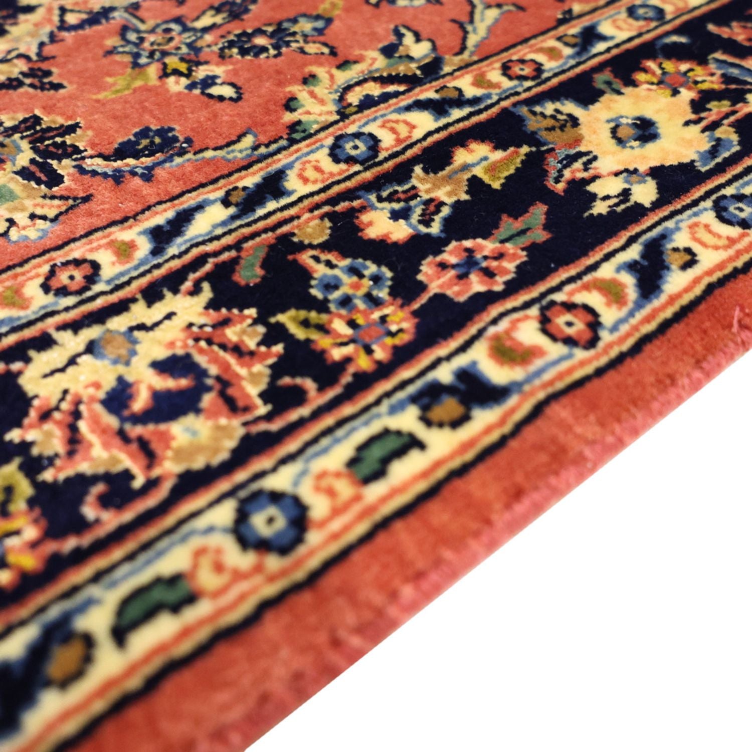 Alfombra persa - Keshan - Urdimbre de seda - 122 x 59 cm - rojo