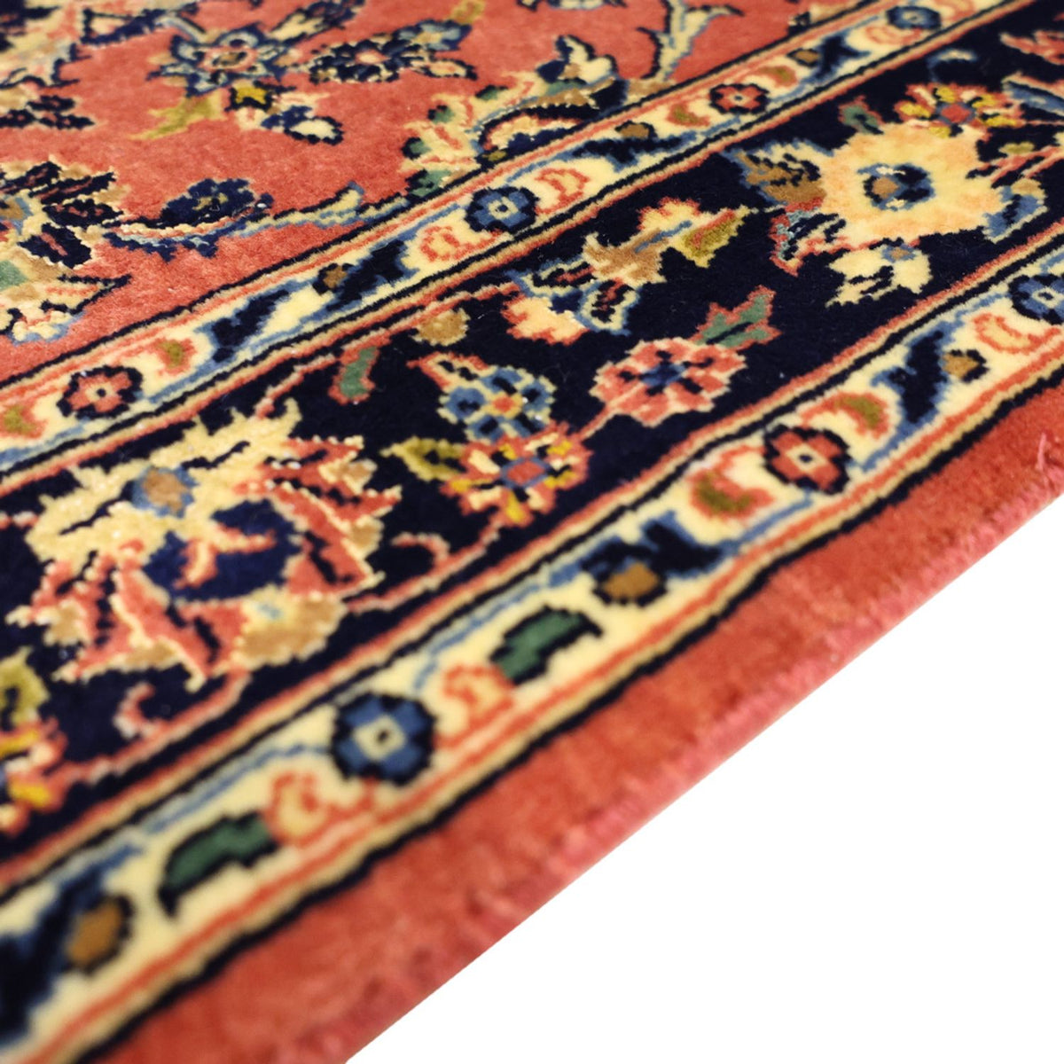 Alfombra persa - Keshan - Urdimbre de seda - 122 x 59 cm - rojo