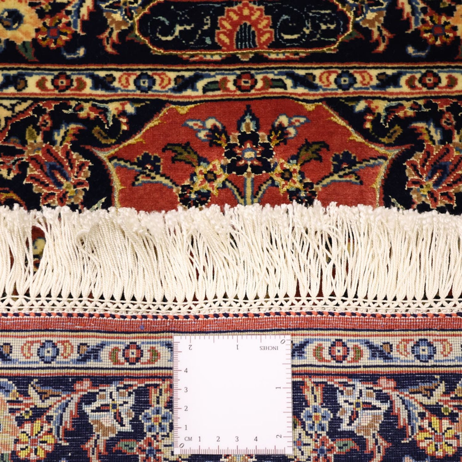 Alfombra persa - Keshan - Urdimbre de seda - 122 x 59 cm - rojo