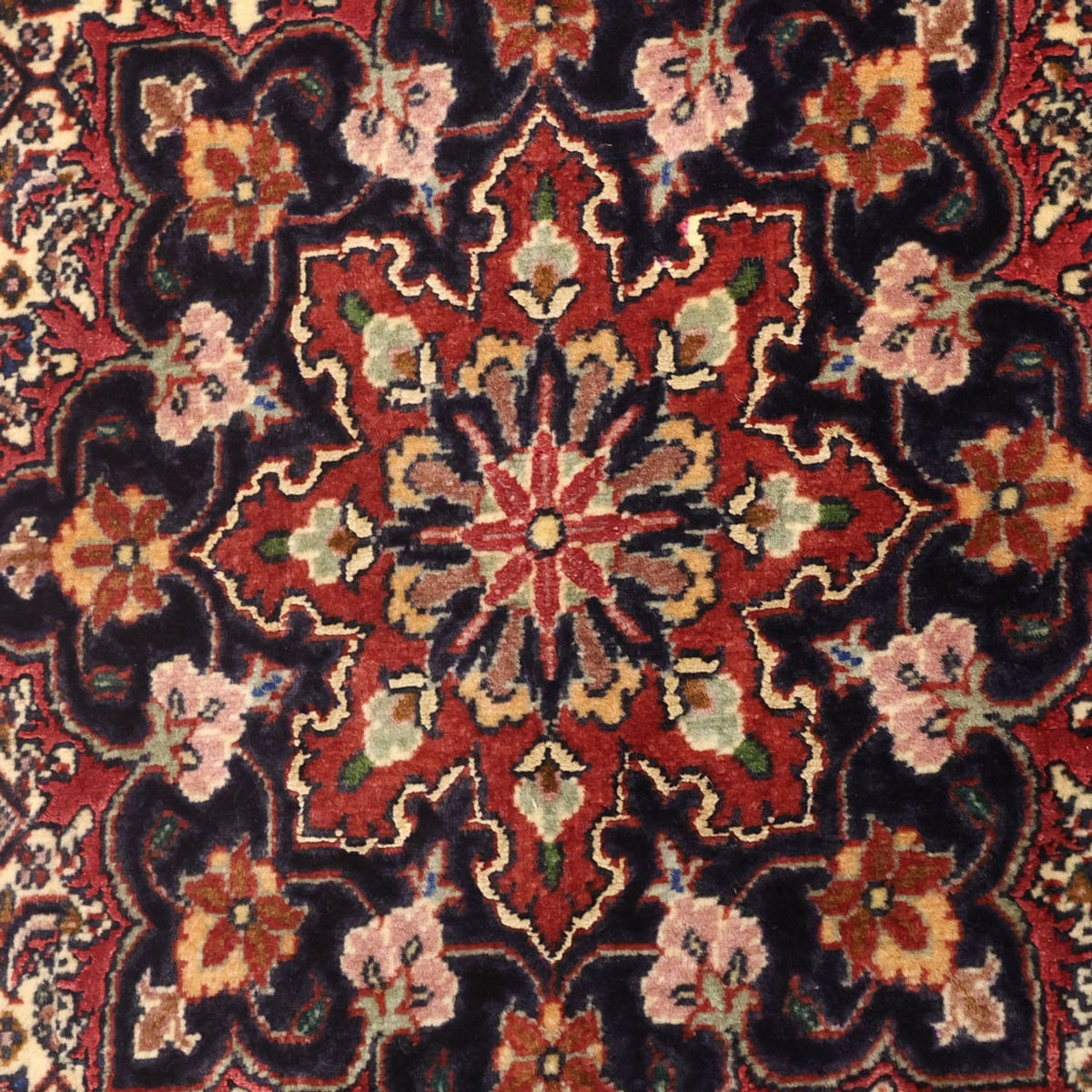 Alfombra persa - Bidjar - 140 x 70 cm - beige oscuro