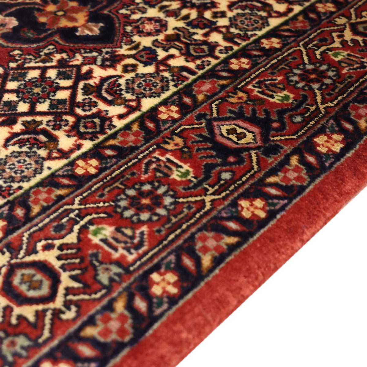 Alfombra persa - Bidjar - 140 x 70 cm - beige oscuro