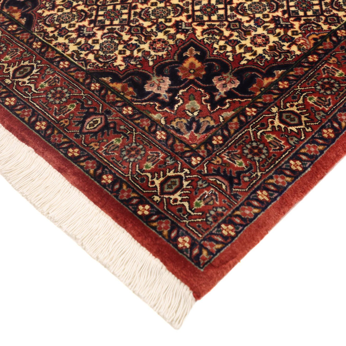 Alfombra persa - Bidjar - 140 x 70 cm - beige oscuro