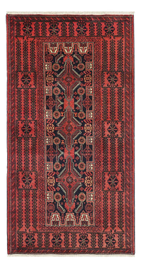 Alfombra de pasillo Alfombra Belutsch - 195 x 100 cm - rojo oscuro