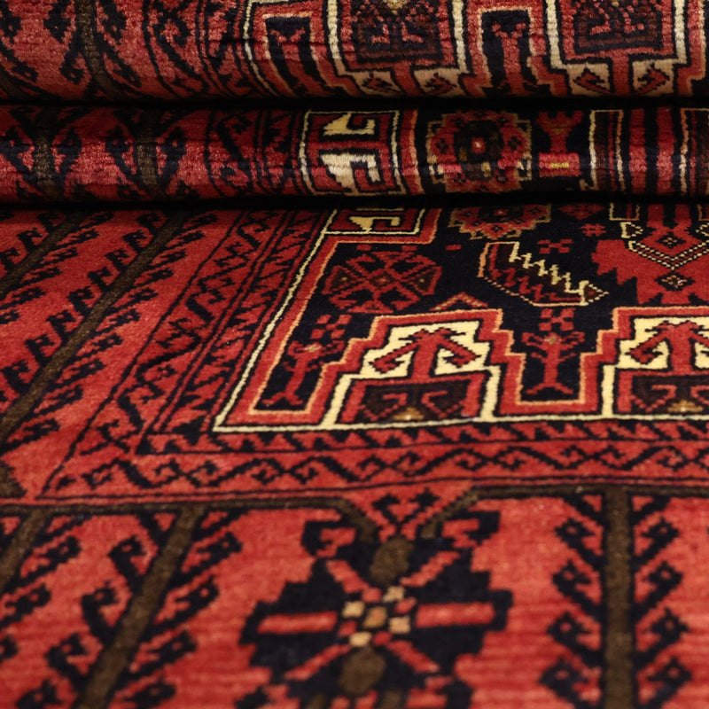 Alfombra de pasillo Alfombra Belutsch - 195 x 100 cm - rojo oscuro