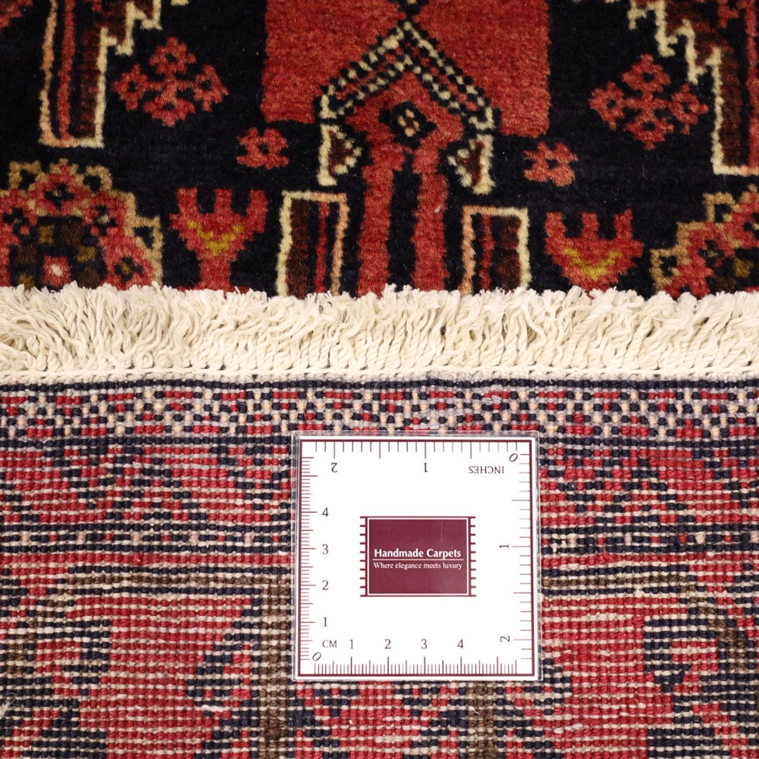 Alfombra de pasillo Alfombra Belutsch - 195 x 100 cm - rojo oscuro