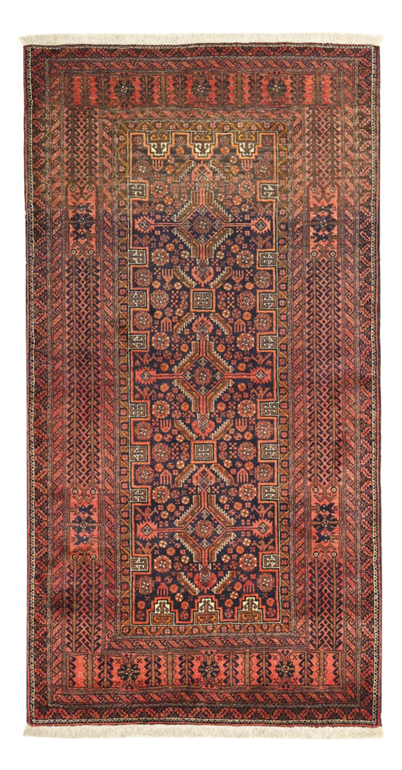 Alfombra de pasillo Alfombra Belutsch - 198 x 109 cm - marrón oscuro