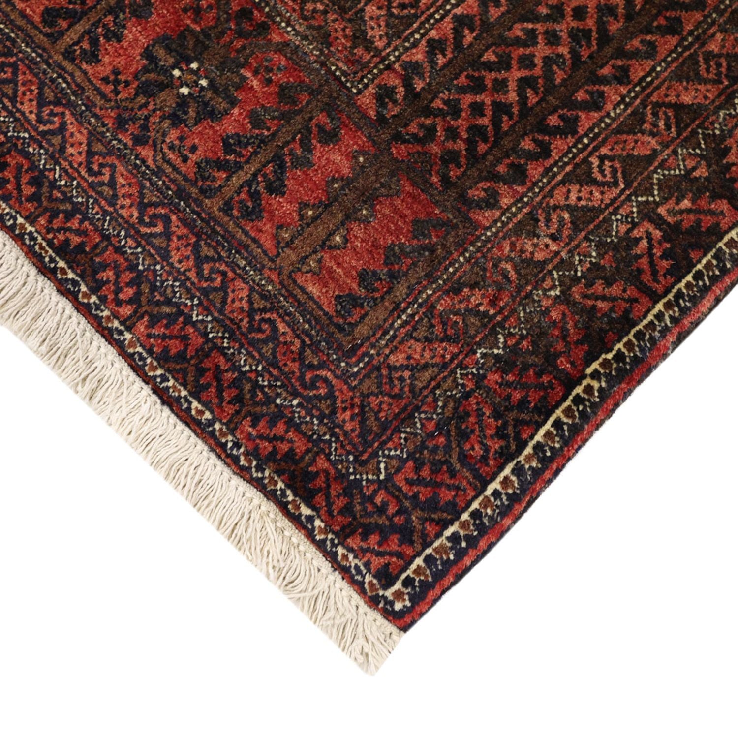 Alfombra de pasillo Alfombra Belutsch - 198 x 109 cm - marrón oscuro