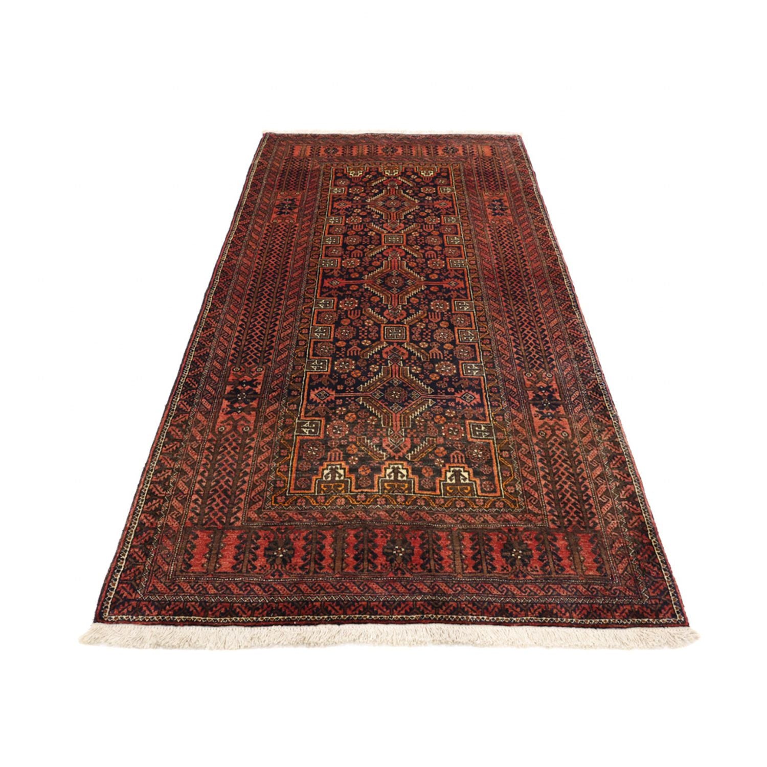 Alfombra de pasillo Alfombra Belutsch - 198 x 109 cm - marrón oscuro