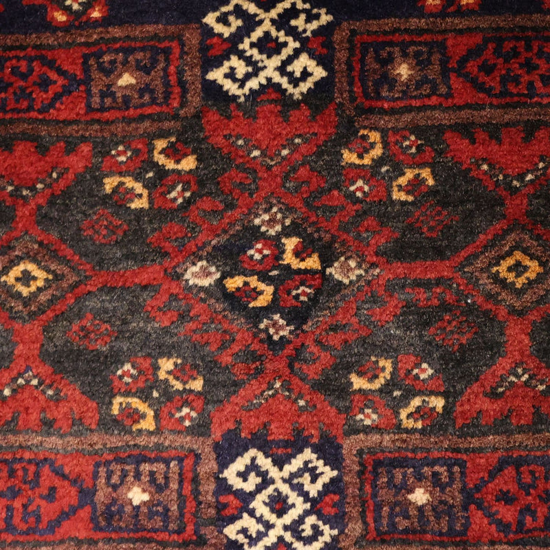 Alfombra de pasillo Alfombra Belutsch - 194 x 101 cm - rojo oscuro