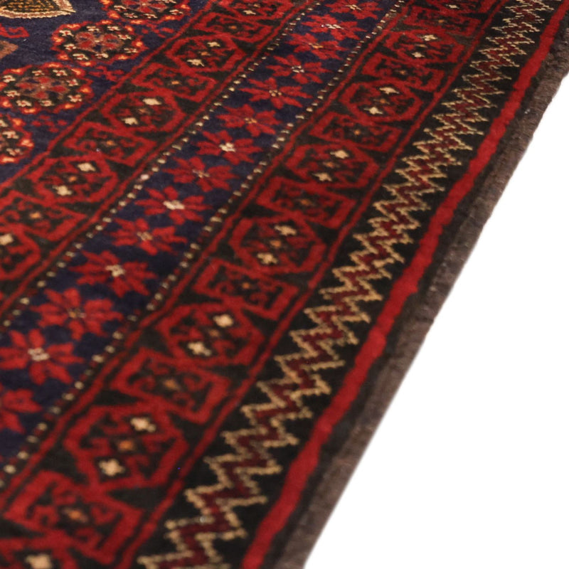 Alfombra de pasillo Alfombra Belutsch - 194 x 101 cm - rojo oscuro