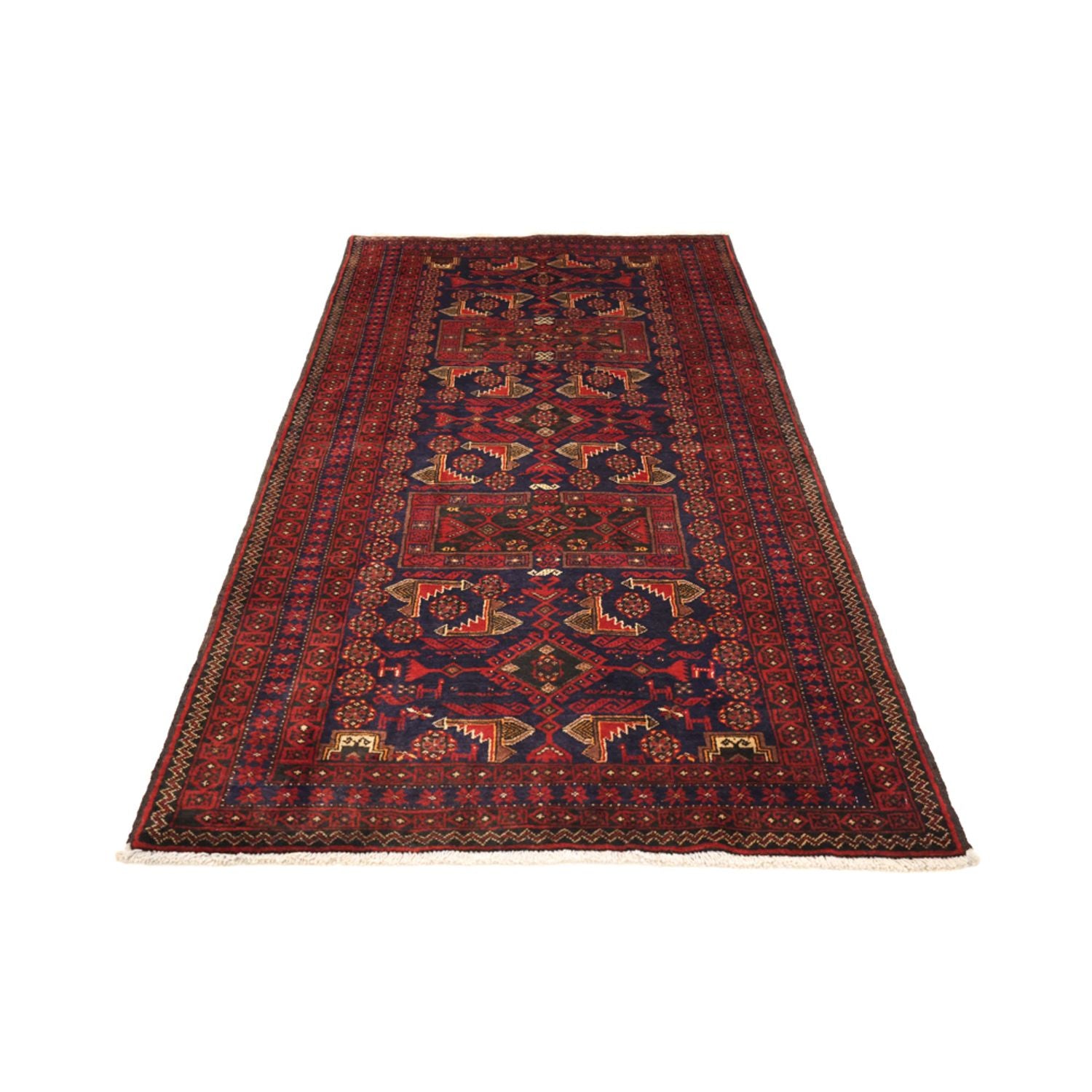 Alfombra de pasillo Alfombra Belutsch - 194 x 101 cm - rojo oscuro