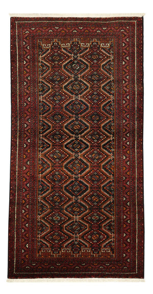 Alfombra de pasillo Alfombra Belutsch - 195 x 98 cm - rojo oscuro