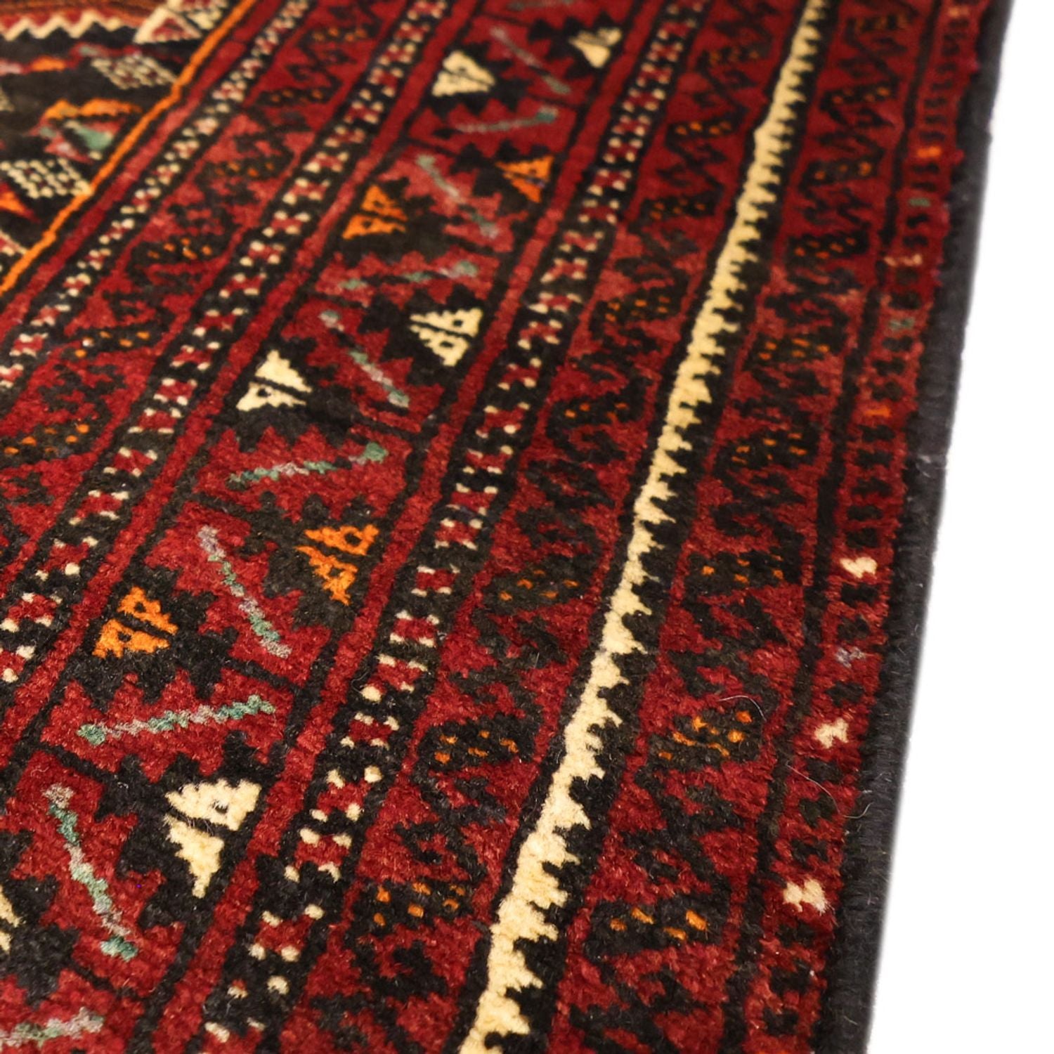 Alfombra de pasillo Alfombra Belutsch - 195 x 98 cm - rojo oscuro