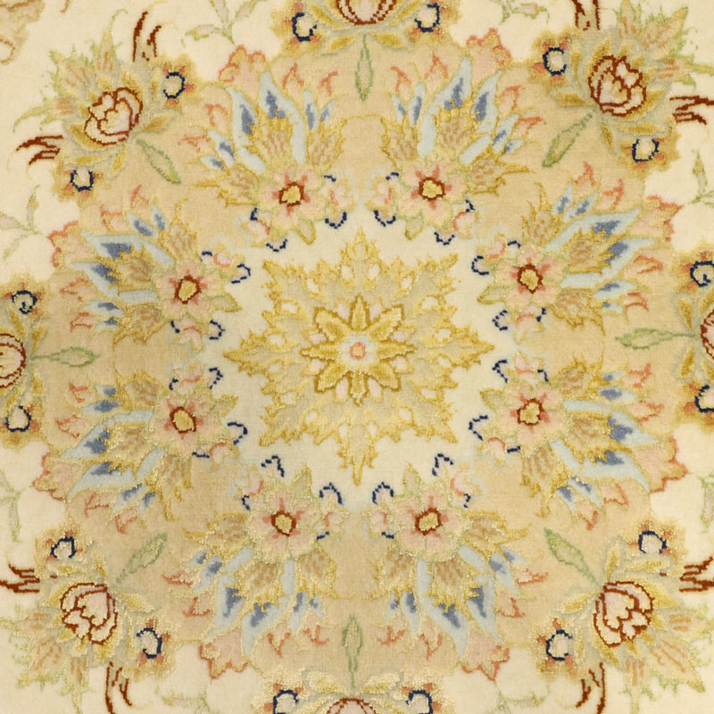 Alfombra Persa - Tabriz - Prima - Urdimbre de seda - 160 x 97 cm - arena