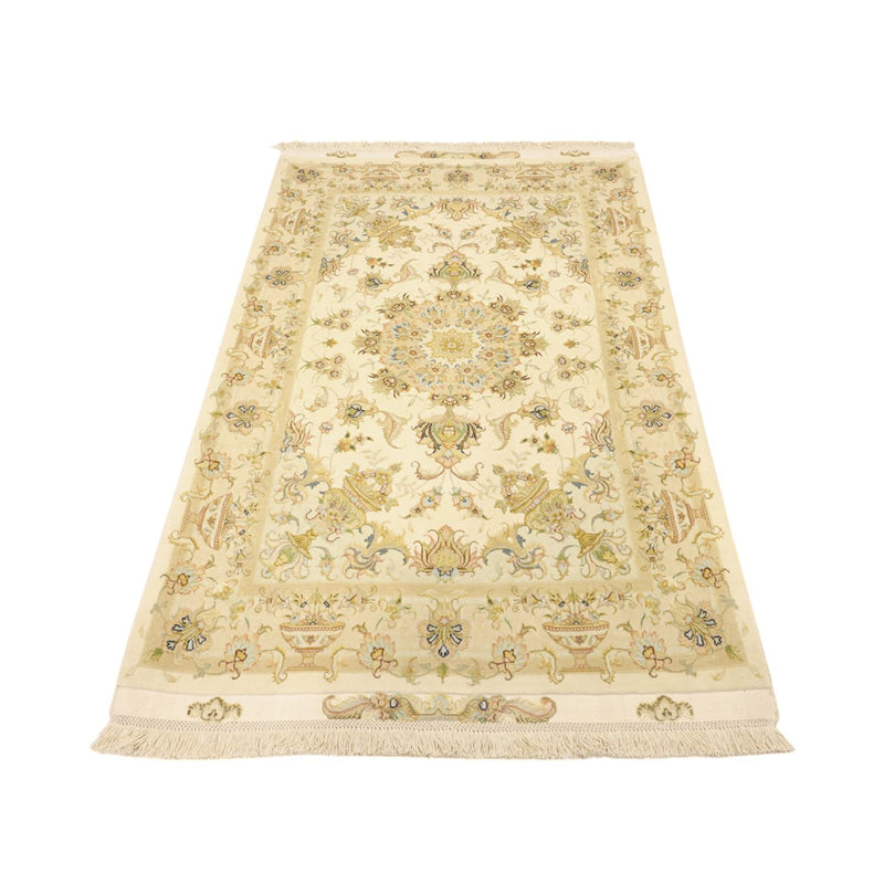 Alfombra Persa - Tabriz - Prima - Urdimbre de seda - 160 x 97 cm - arena