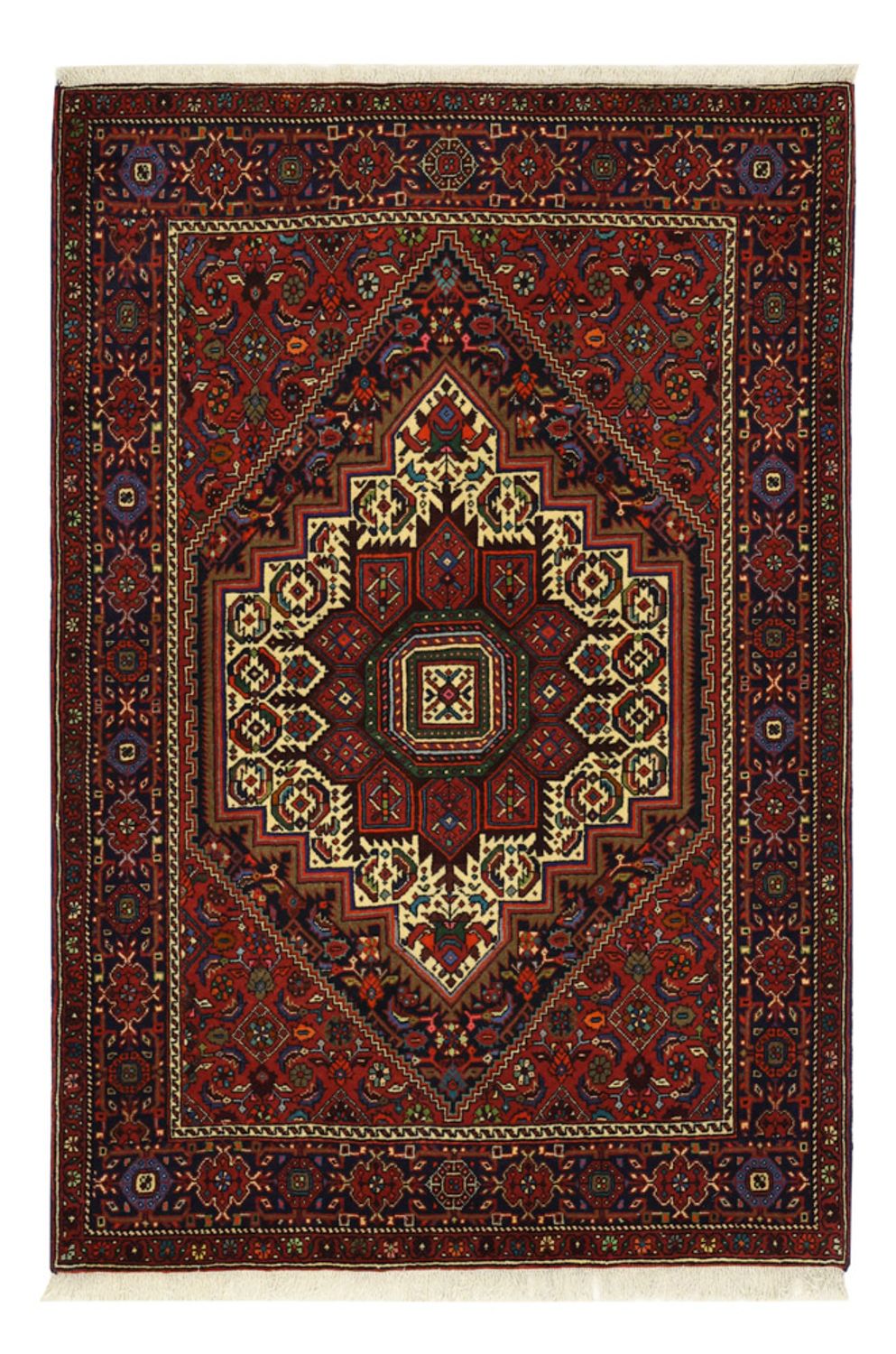 Alfombra persa - Nómada - 152 x 102 cm - rojo oscuro