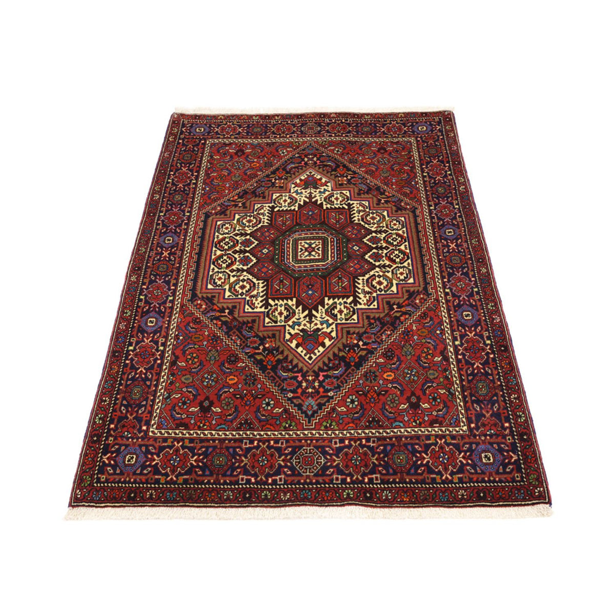 Alfombra persa - Nómada - 152 x 102 cm - rojo oscuro