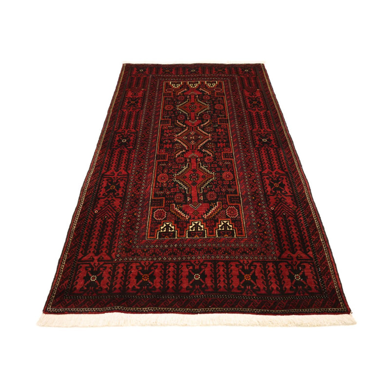 Alfombra de pasillo Alfombra Belutsch - 201 x 97 cm - rojo oscuro