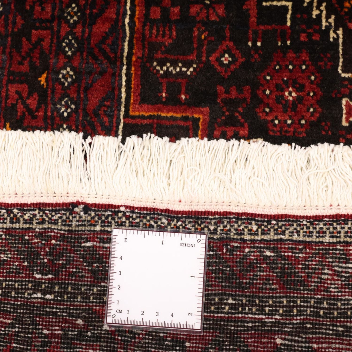 Alfombra de pasillo Alfombra Belutsch - 201 x 97 cm - rojo oscuro