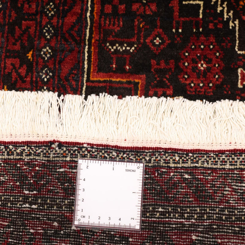Alfombra de pasillo Alfombra Belutsch - 201 x 97 cm - rojo oscuro