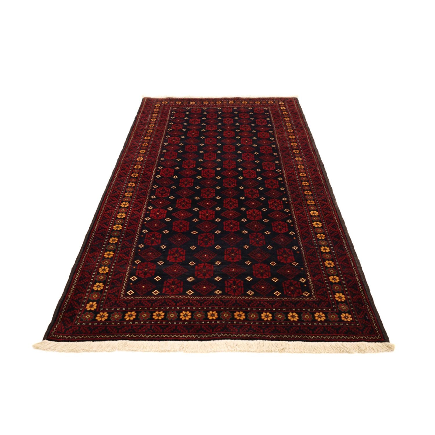 Alfombra de pasillo Alfombra Belutsch - 207 x 106 cm - rojo oscuro