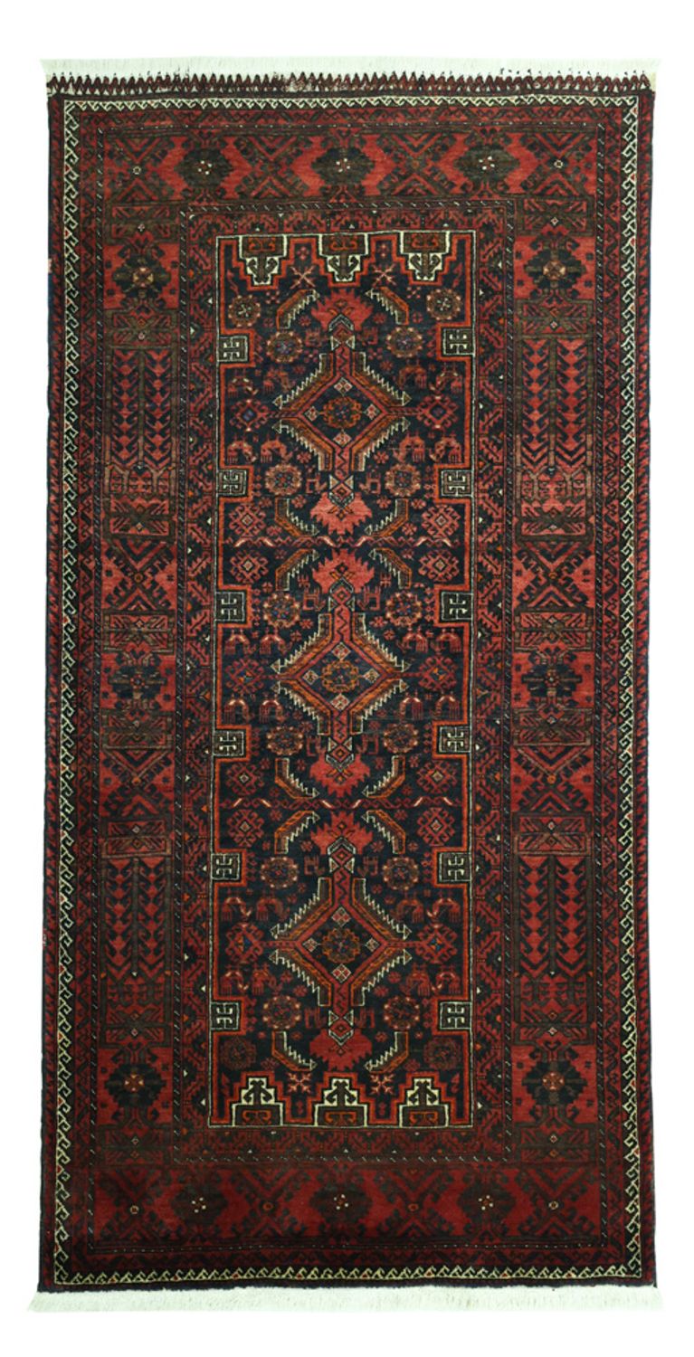 Alfombra de pasillo Alfombra Belutsch - 190 x 99 cm - rojo oscuro