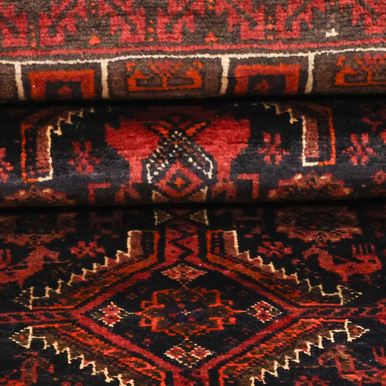 Alfombra de pasillo Alfombra Belutsch - 190 x 99 cm - rojo oscuro