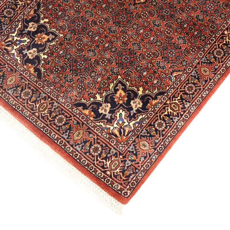 Alfombra persa - Bidjar - Real - 150 x 70 cm - rojo oscuro
